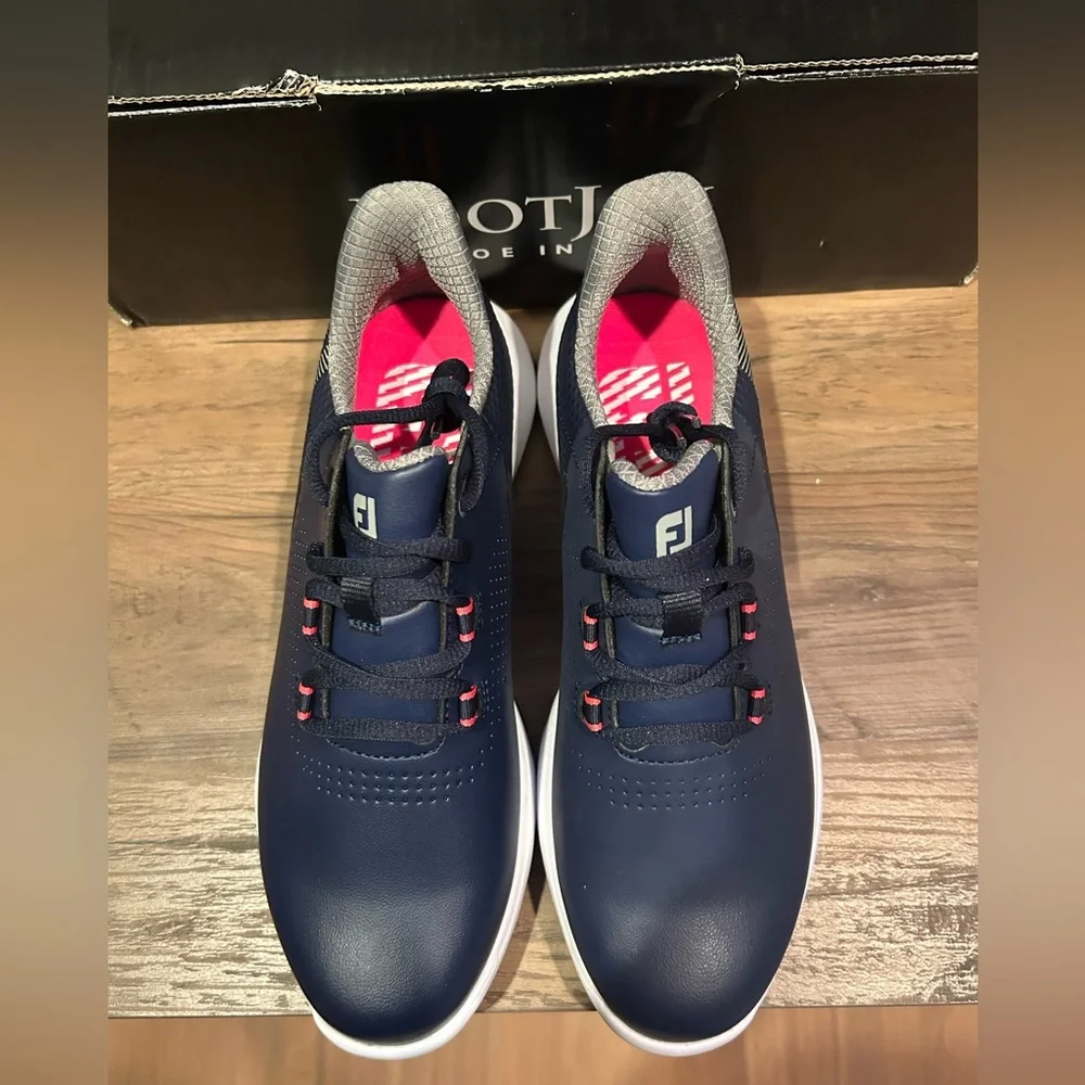 FootJoy Women’s Fuel Golf Shoes-Navy/Hot Pink- Size 7 NIB⛳️ - Picture 3 of 11